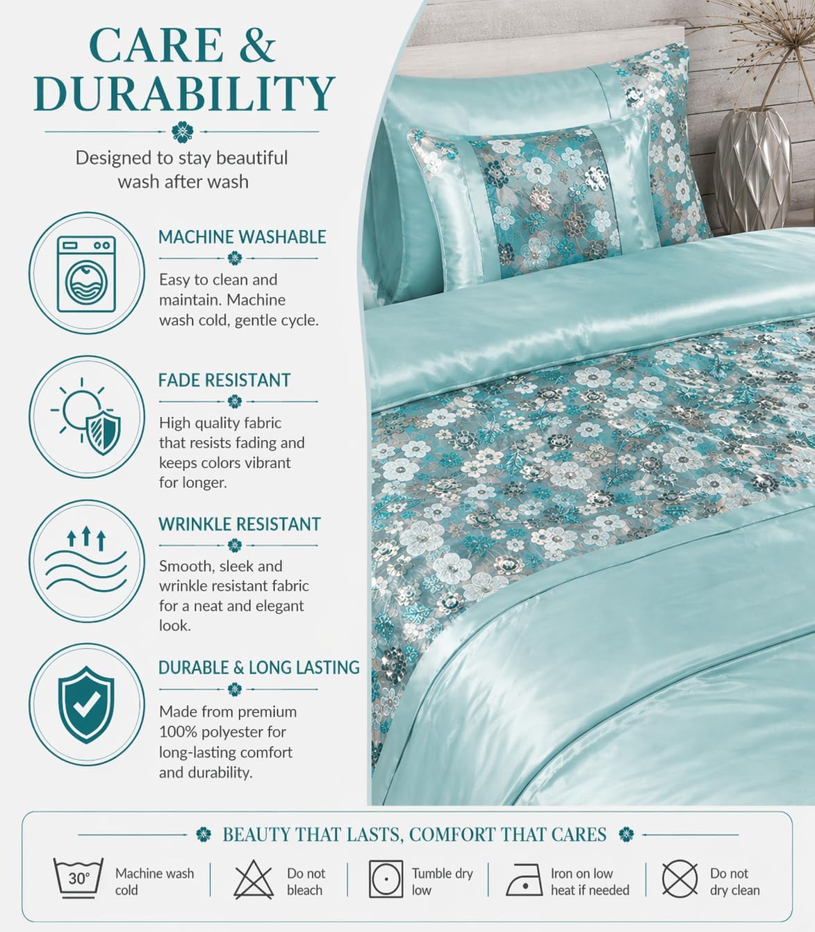 Romi Embroidered Duvet Cover Set – Embellished Luxury Bedding | Night Zone