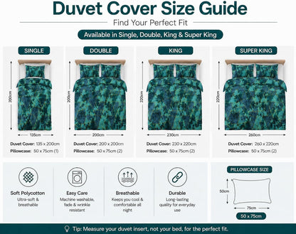Arlo Triangles Geometric Reversible Duvet Cover Set – Modern Easy Care Bedding | Night Zone