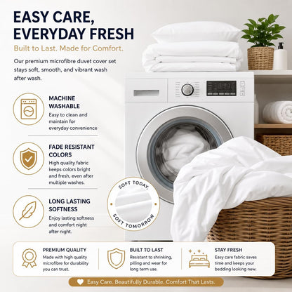 Microfibre Duvet Cover Set – Ultra Soft Easy Care Bedding | Night Zone