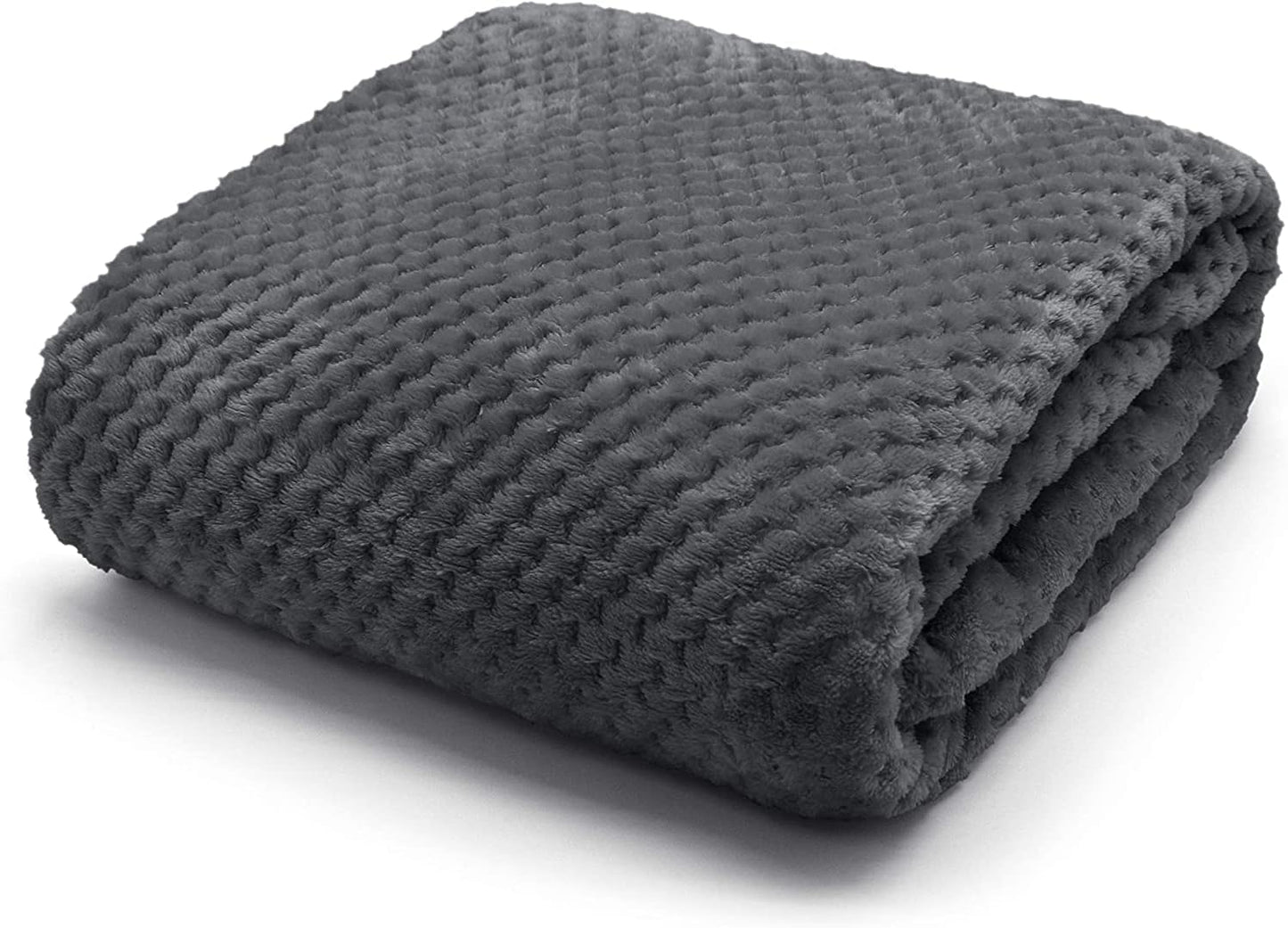 Waffle Luxury Flannel Fleece Throw Blanket – Ultra Soft Warm Sofa & Bed Throw | Night Zone
