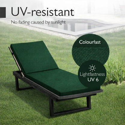 Sun Lounger Cushion Seat Pad – Thick Padded Outdoor Garden Recliner Cushion | Night Zone