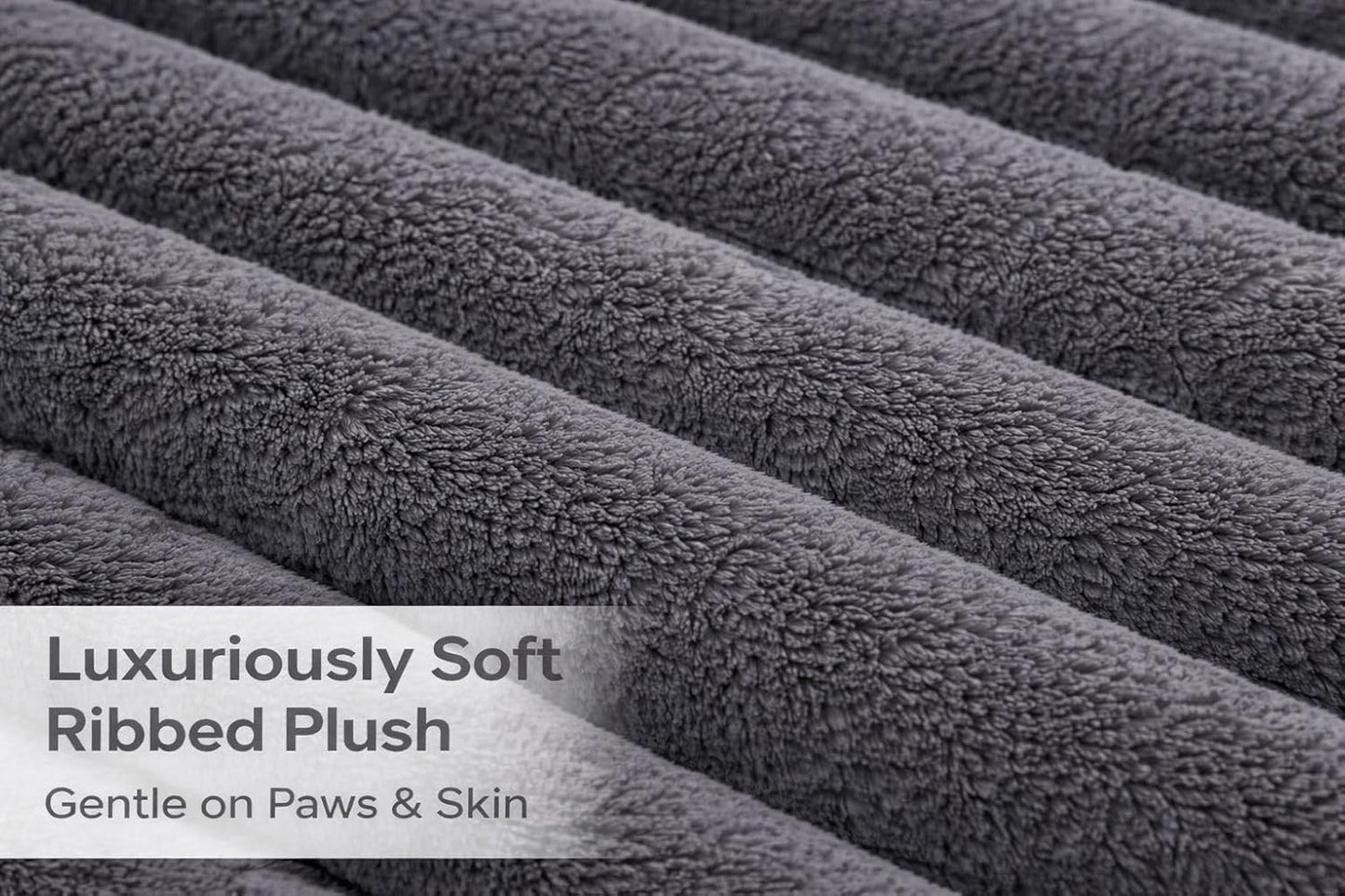 Waterproof Ribbed Plush Pet Bed – Cord Sofa Dog & Cat Bed with Raised Sides | Night Zone