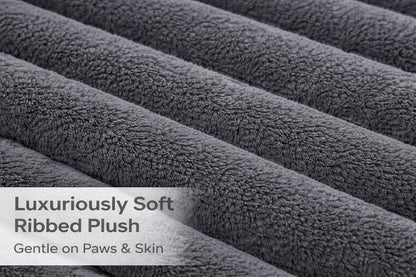Waterproof Ribbed Plush Pet Bed – Cord Sofa Dog & Cat Bed with Raised Sides | Night Zone