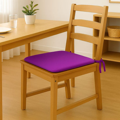 Multicolour Square Chair Seat Pads 38x38cm – 3cm Thick Cushions with Ties | Night Zone