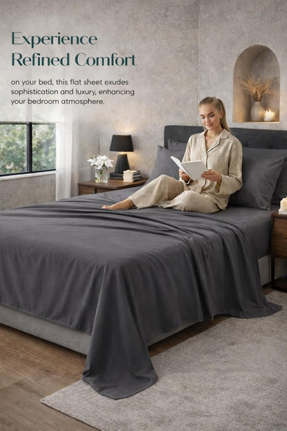 Microfibre Flat Sheet – Ultra Soft Breathable Easy Care Durable Bed Sheet | Night Zone
