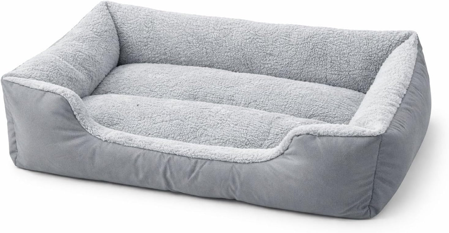 Luxury Orthopaedic Dog Bed Sofa – Plush Pet Basket with Raised Support Sides | Night Zone