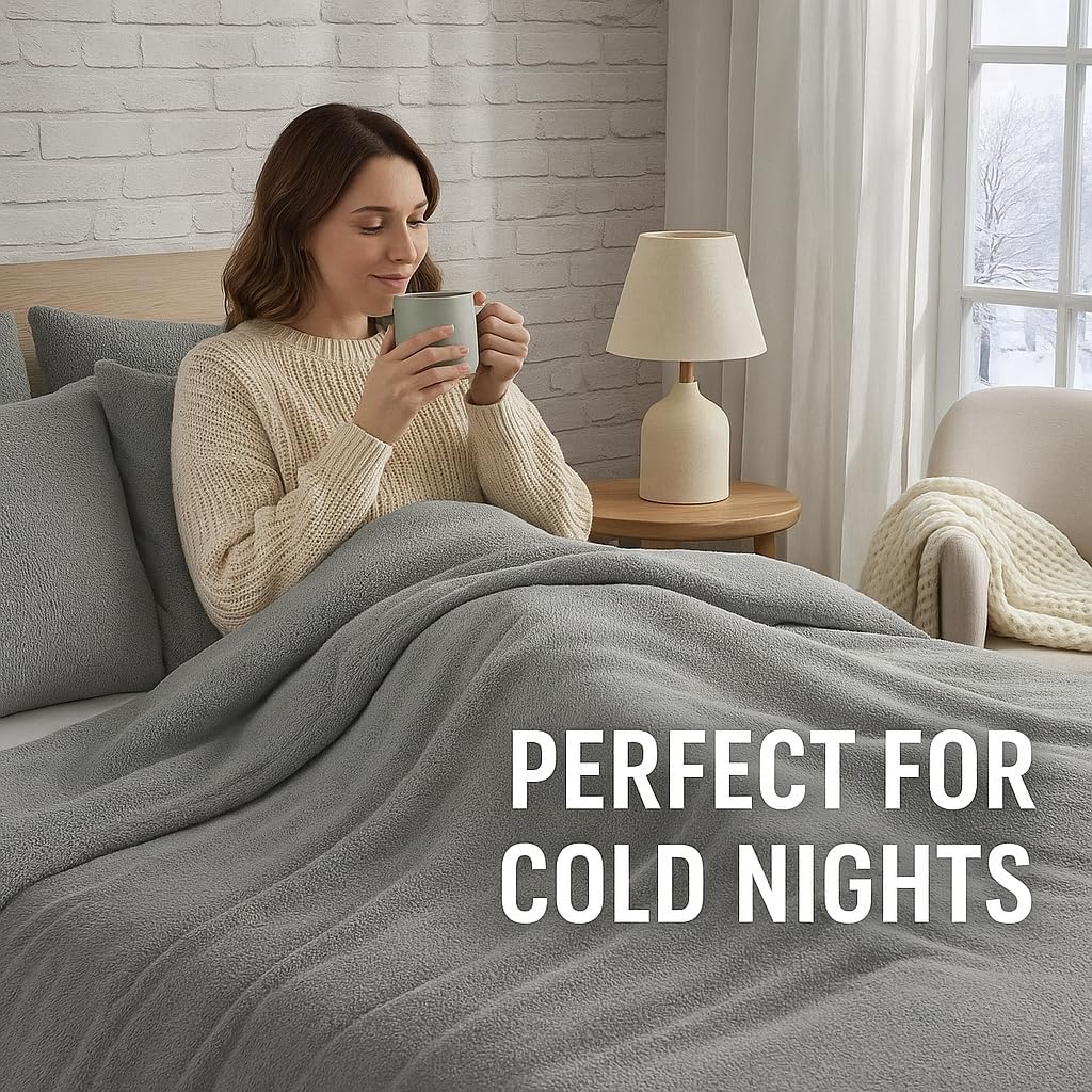 Teddy Fleece Duvet Cover Set – Soft Warm Teddy Bear Bedding | Night Zone