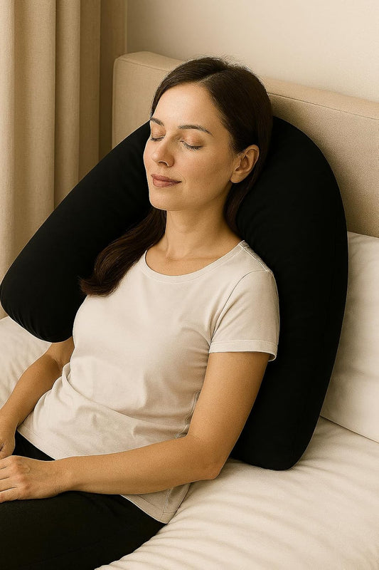 Easy Care Polycotton Orthopaedic V Shaped Pillow with Case or V Pillowcase Only | Night Zone
