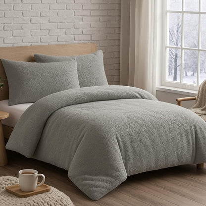 Teddy Fleece Duvet Cover Set – Soft Warm Teddy Bear Bedding | Night Zone
