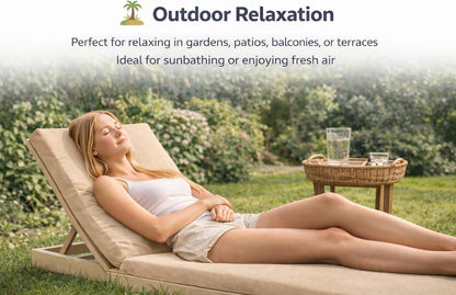Sun Lounger Cushion Seat Pad – Thick Padded Outdoor Garden Recliner Cushion | Night Zone