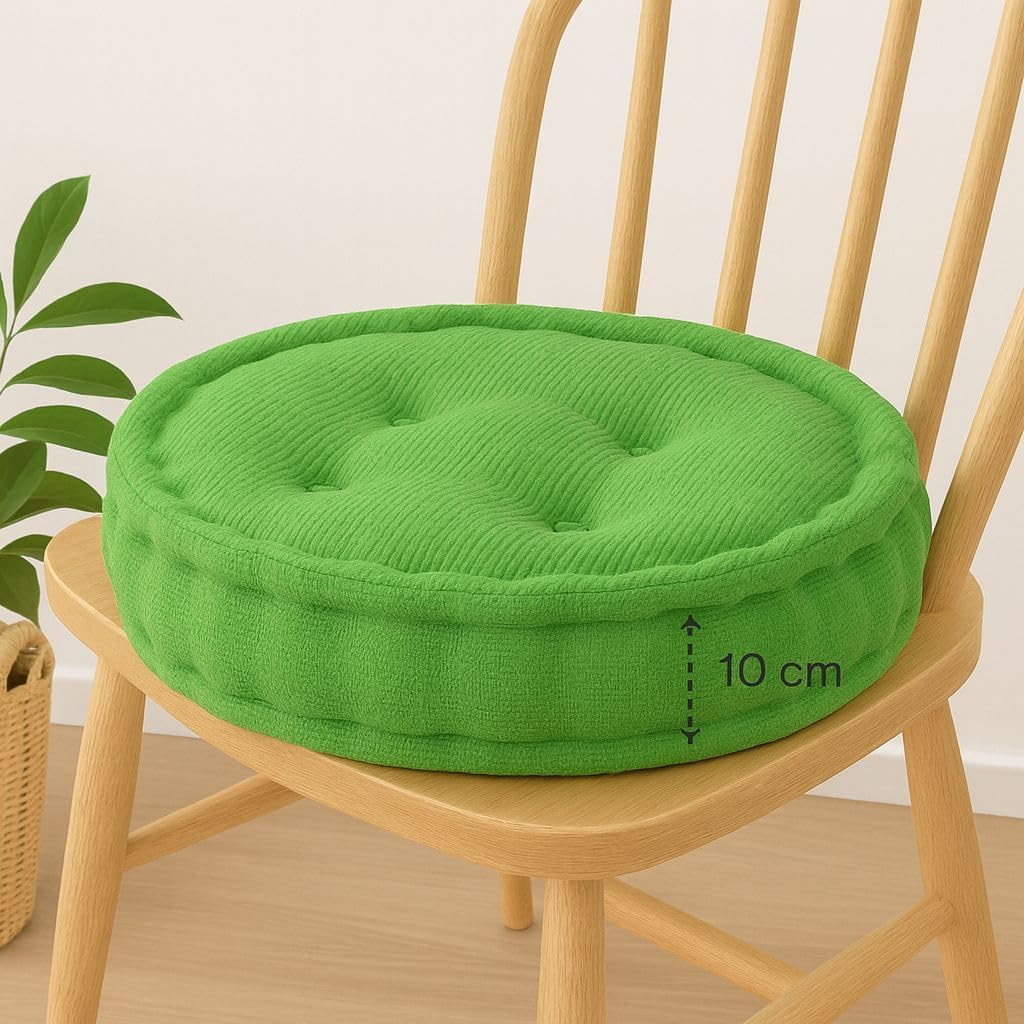 Round Fleece Booster Seat Pad 10cm Thick – Soft Chair Cushion for Extra Comfort | Night Zone