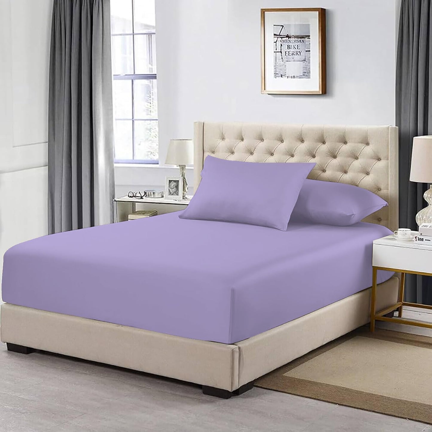 200 Thread Count Egyptian Cotton Extra Deep Fitted Sheet 40cm – Luxury Bedding | Night Zone