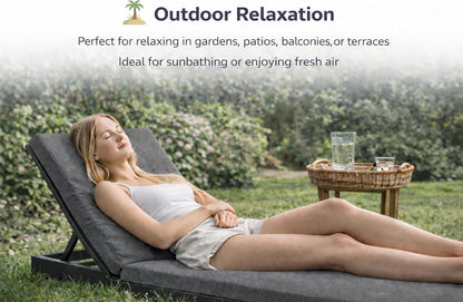 Sun Lounger Cushion Seat Pad – Thick Padded Outdoor Garden Recliner Cushion | Night Zone