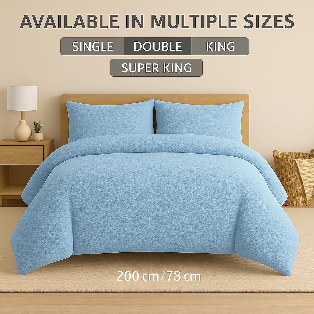 Teddy Fleece Duvet Cover Set – Soft Warm Teddy Bear Bedding | Night Zone