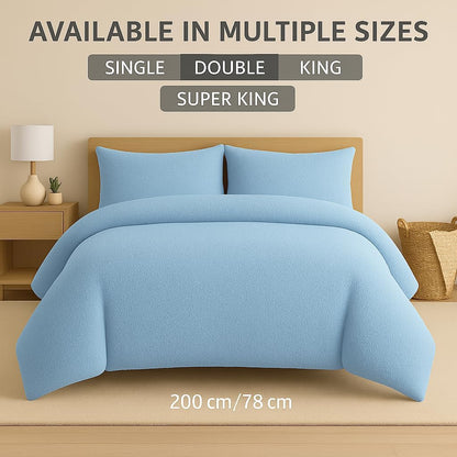 Teddy Fleece Duvet Cover Set – Soft Warm Teddy Bear Bedding | Night Zone