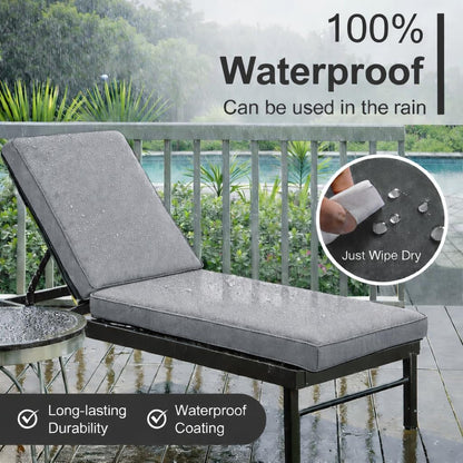 Sun Lounger Cushion Seat Pad – Thick Padded Outdoor Garden Recliner Cushion | Night Zone