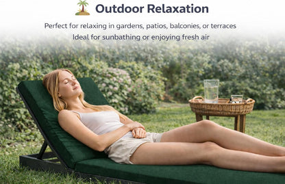 Sun Lounger Cushion Seat Pad – Thick Padded Outdoor Garden Recliner Cushion | Night Zone