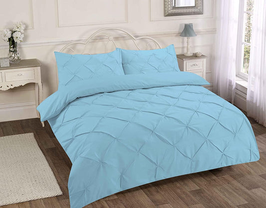 Pintuck Alexandra Polycotton Duvet Cover Set – Luxury Easy Care Bedding | Night Zone