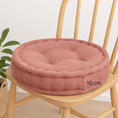 Round Fleece Booster Seat Pad 10cm Thick – Soft Chair Cushion for Extra Comfort | Night Zone