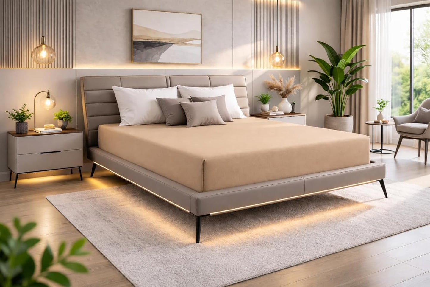 Microfibre Fitted Sheet 25cm Deep – Soft Easy Care Bedding | Night Zone