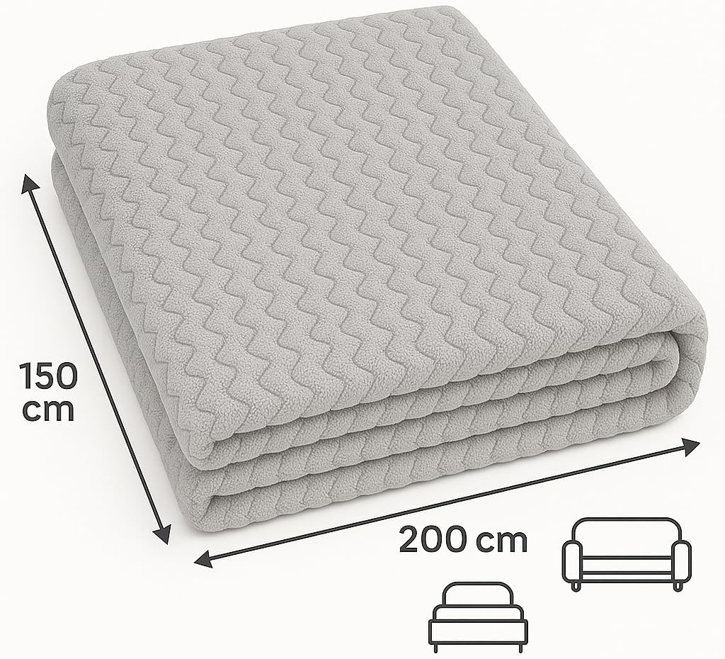 Wave Flannel Fleece Throw Blanket – Ultra Soft Warm Sofa & Bed Throw | Night Zone