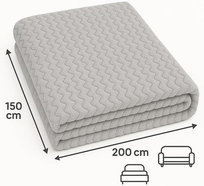 Wave Flannel Fleece Throw Blanket – Ultra Soft Warm Sofa & Bed Throw | Night Zone