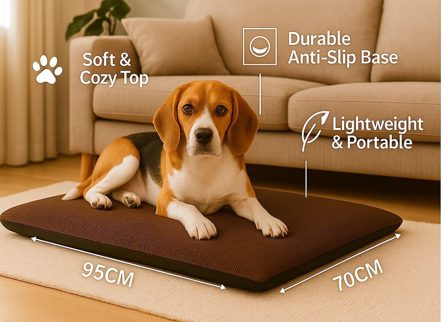 Fleece Pet Mat Washable Dog & Cat Bed – Super Soft Pet Cushion | Night Zone