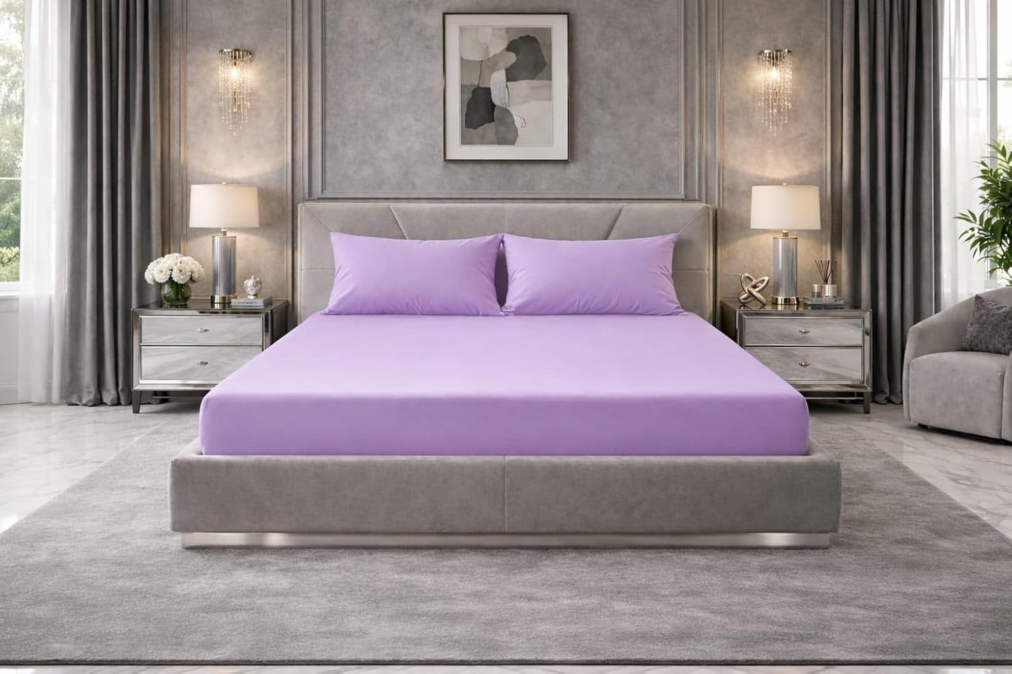 Extra Deep Fitted Sheet 40cm – Polycotton Easy Care Bedding | Night Zone