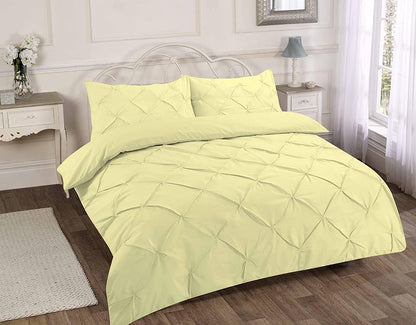 Pintuck Alexandra Polycotton Duvet Cover Set – Luxury Easy Care Bedding | Night Zone