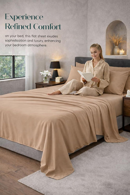 Microfibre Flat Sheet – Ultra Soft Breathable Easy Care Durable Bed Sheet | Night Zone