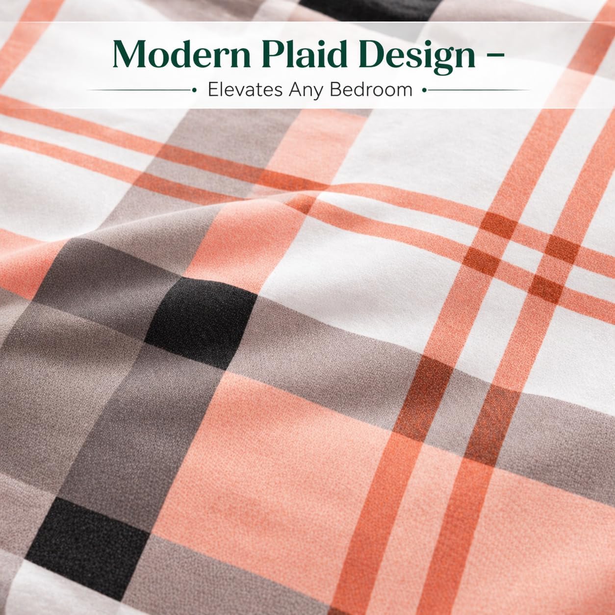 Remi Check Duvet Cover Set – Poly cotton Checked Quilt Cover with Pillowcases | Night Zone