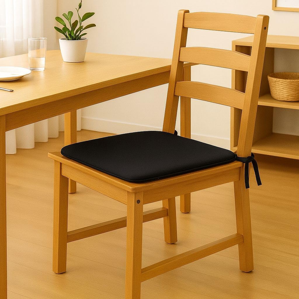 Multicolour Square Chair Seat Pads 38x38cm – 3cm Thick Cushions with Ties | Night Zone