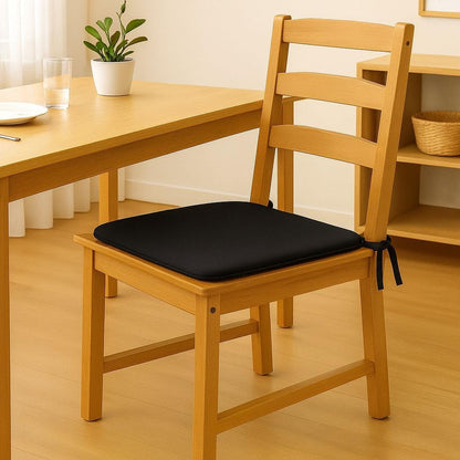 Multicolour Square Chair Seat Pads 38x38cm – 3cm Thick Cushions with Ties | Night Zone