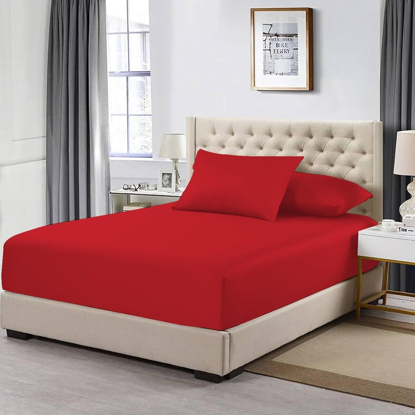 200 Thread Count Egyptian Cotton Extra Deep Fitted Sheet 40cm – Luxury Bedding | Night Zone