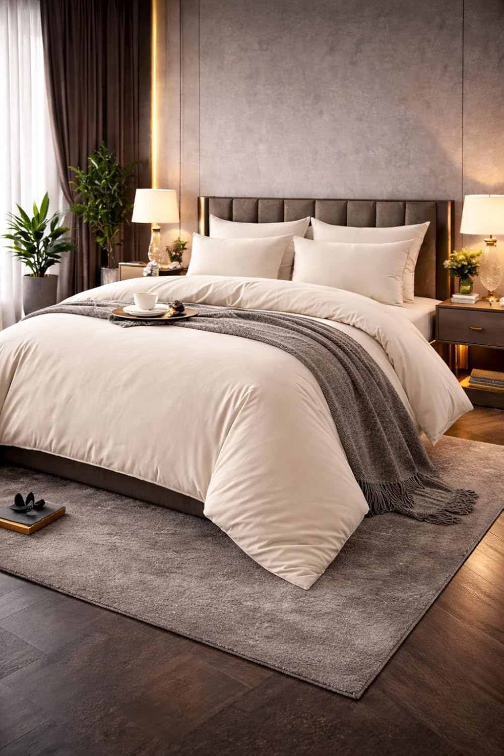 400 Thread Count 100% Egyptian Cotton Duvet Cover Set – Hotel Collection Luxury Bedding | Night Zone