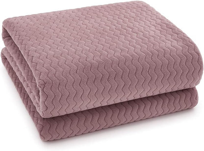 Wave Flannel Fleece Throw Blanket – Ultra Soft Warm Sofa & Bed Throw | Night Zone