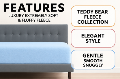 Teddy Fleece Fitted Sheet 30cm Deep – Extra Deep Teddy Bear Bedding | Night Zone