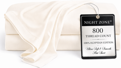 800 Thread Count Egyptian Cotton Flat Sheet – Hotel Quality Luxury Bedding | Night Zone