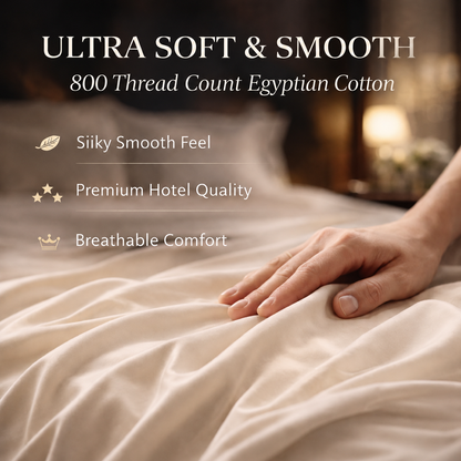 800 Thread Count Egyptian Cotton Flat Sheet – Hotel Quality Luxury Bedding | Night Zone