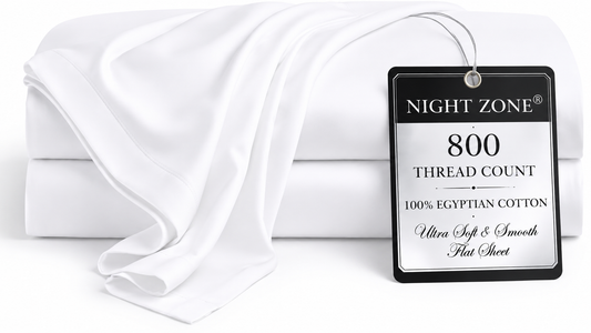 800 Thread Count Egyptian Cotton Flat Sheet – Hotel Quality Luxury Bedding | Night Zone