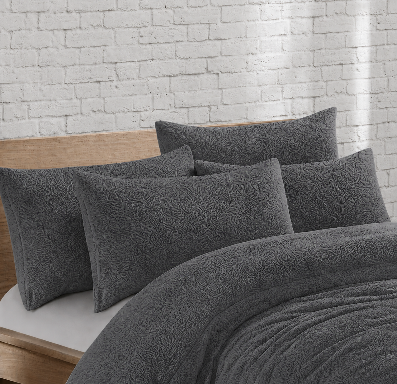 Teddy Bear Fleece Pillowcases Pair – Soft Warm Plush Bedding | Night Zone