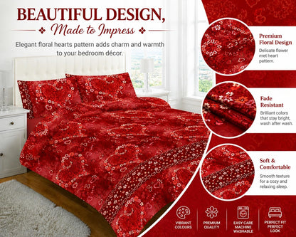 Jasmine Floral Duvet Cover Set – Soft Easy Care Printed Bedding | Night Zone