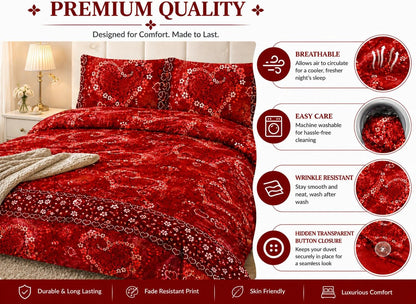 Jasmine Floral Duvet Cover Set – Soft Easy Care Printed Bedding | Night Zone