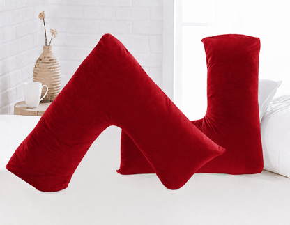 Microfibre V Pillow with Cover or V Pillow Cover Only – Ultra Soft Breathable & Wrinkle-Resistant Support Pillow | Night Zone