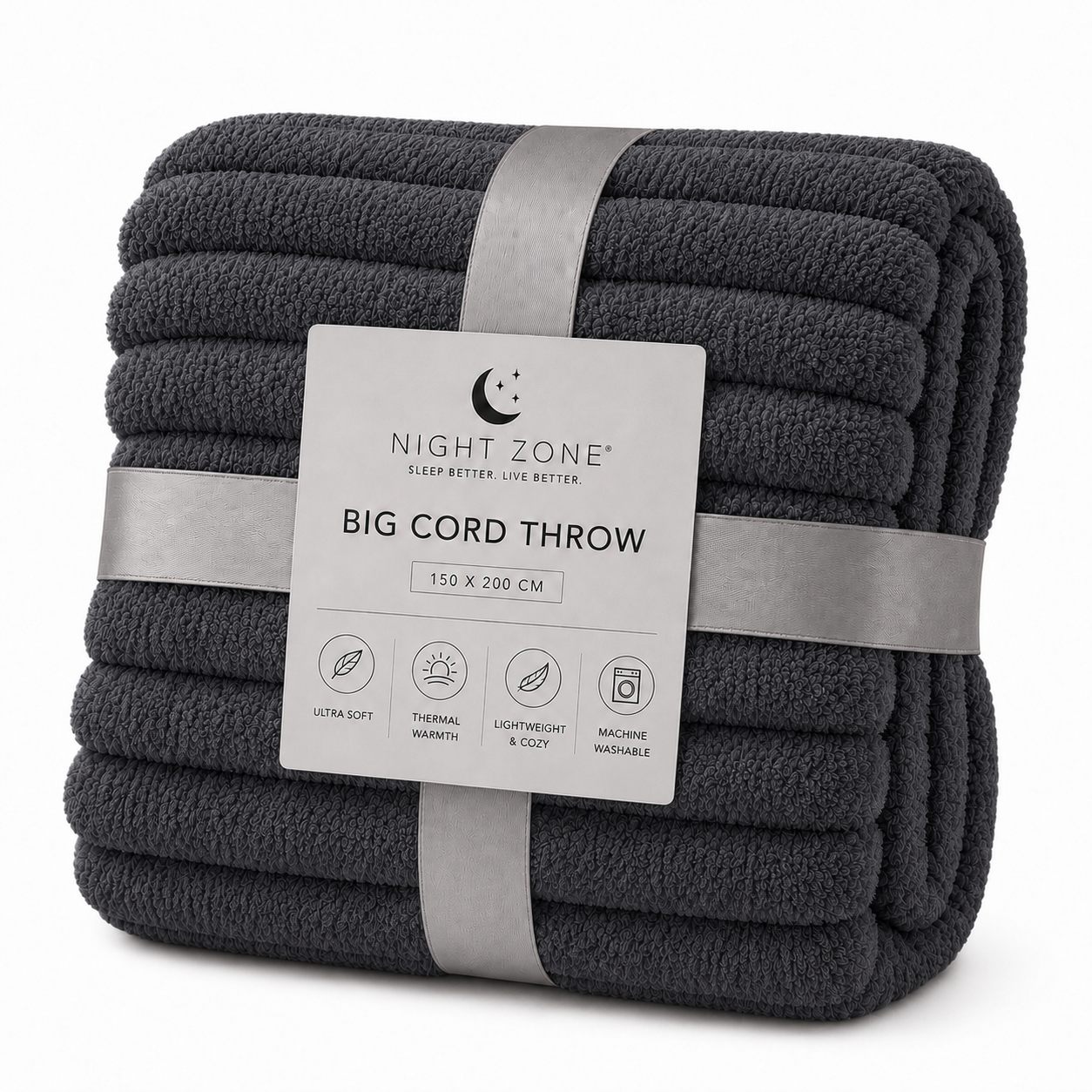 Big Cord Teddy Fleece Thermal Soft Warm Sofa & Bed Throw for Winter | Night Zone