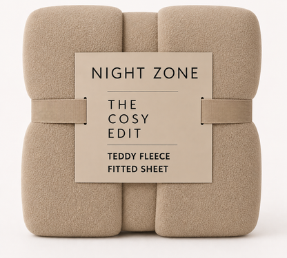 Teddy Fleece Fitted Sheet 30cm Deep – Extra Deep Teddy Bear Bedding | Night Zone