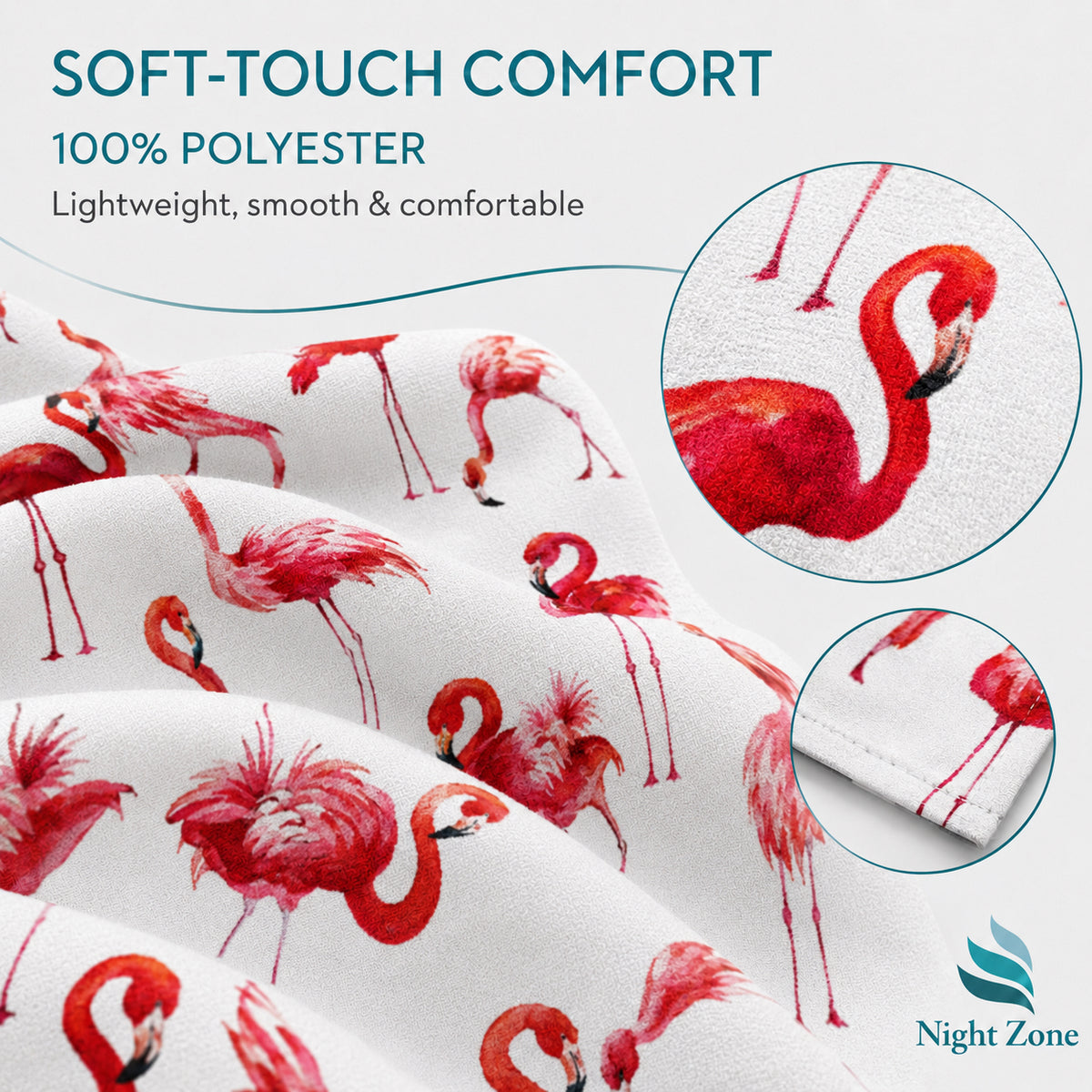 Printed Microfiber Beach & Sun Lounger Towel with Hood | Night Zone