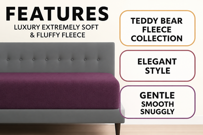 Teddy Fleece Fitted Sheet 30cm Deep – Extra Deep Teddy Bear Bedding | Night Zone