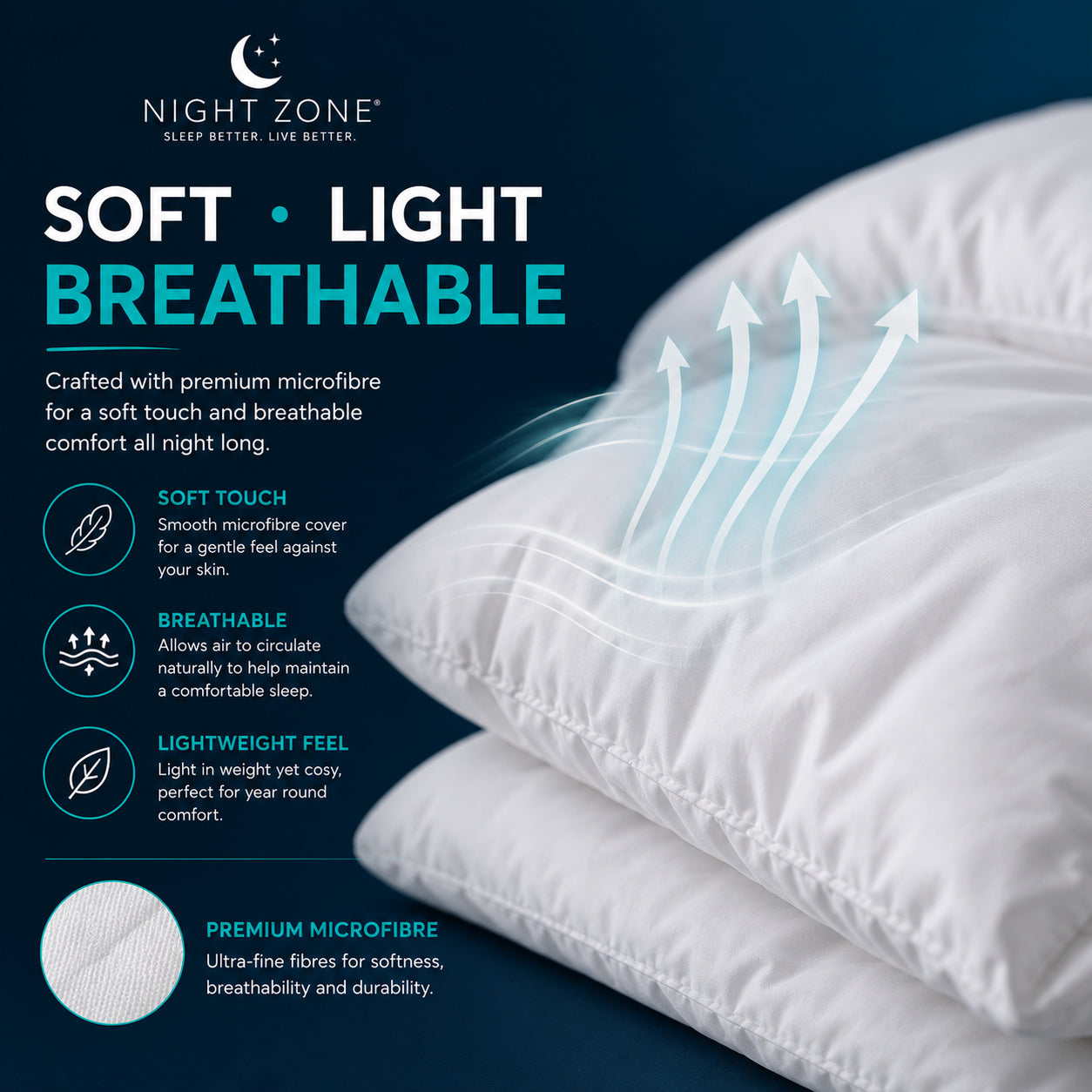 Microfibre Duvet – Super Soft Lightweight Warm Duvet | Night Zone