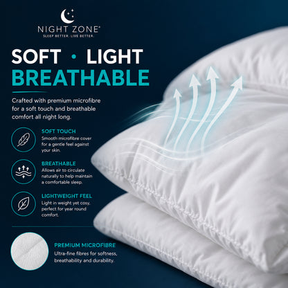 Microfibre Duvet – Super Soft Lightweight Warm Duvet | Night Zone